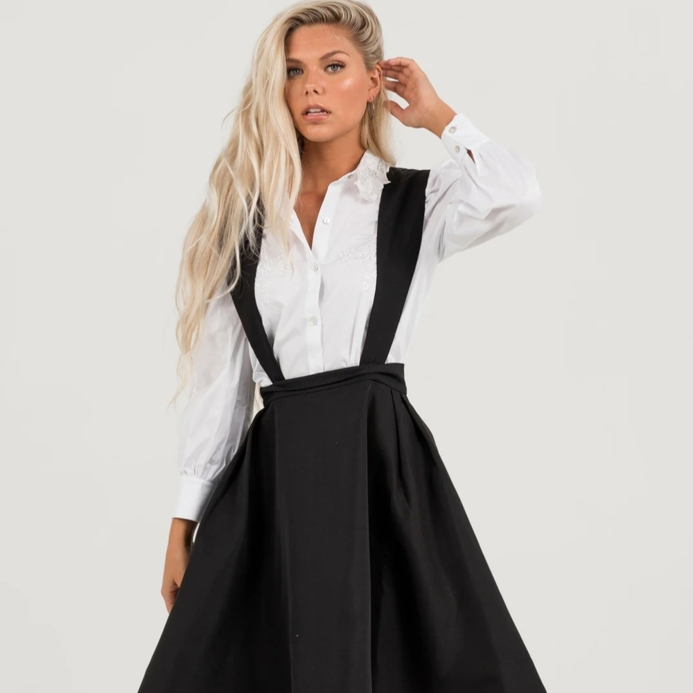 Elegant Black A-Line Skirt